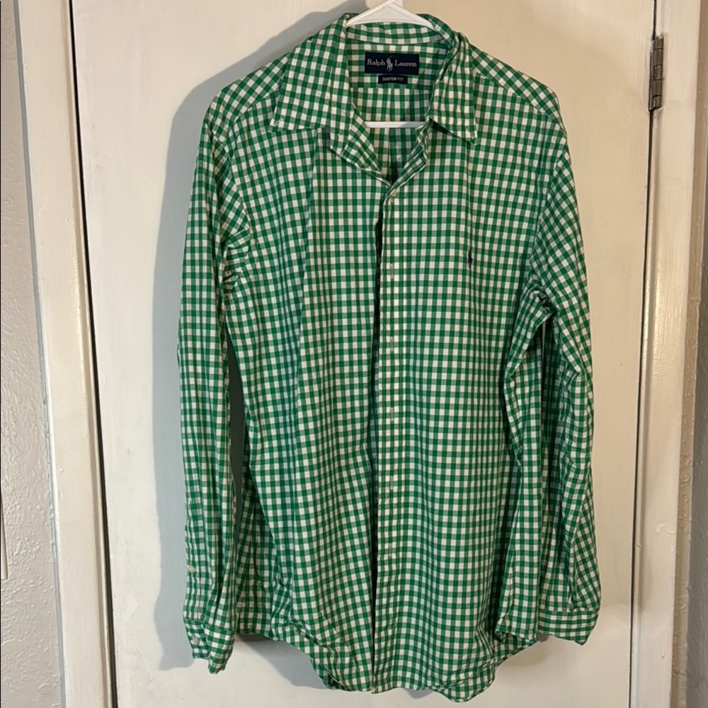 Ralph Lauren Men's Green Plaid Shirt